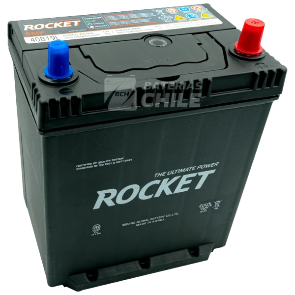 BATERIA ROCKET 35AH 330CCA 40B19L POSTIVO DERECHO (- +) (TERMINAL DELGADO)